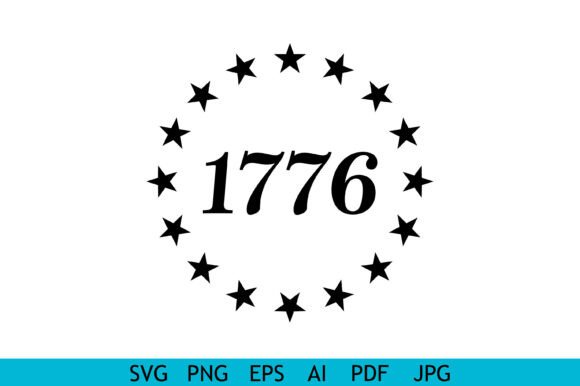 Download 1776 Stars Circle Typography Design - Premium Resources