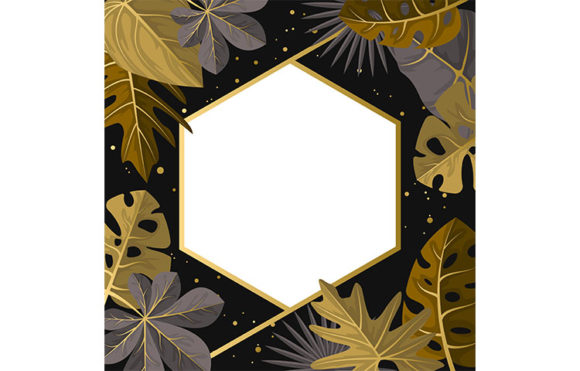 Download Polygon Golden Tropical Plant Summer - Golden Collection