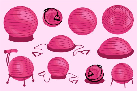 Download Pink Yoga Ball Balance - Premium Bundle