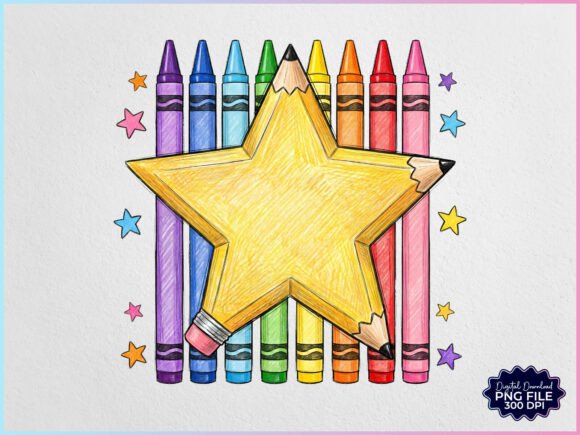 Download Personalized Crayon Star Back to School - Star Collection