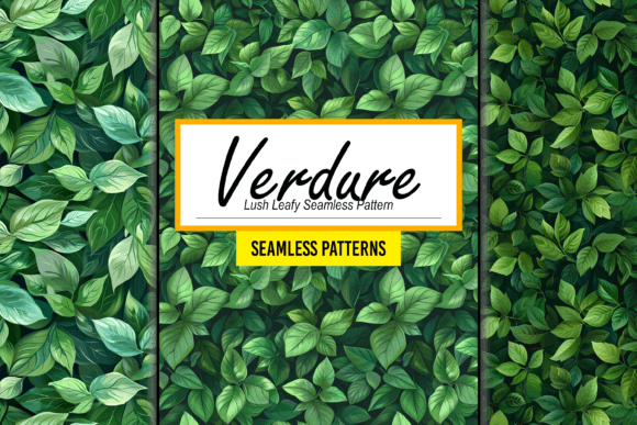 Download Green Lush Leafy Seamless Pattern Art - Leaf Collection