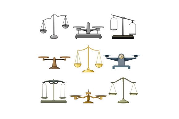 Download Balance Scale Set Cartoon Vector Illustr - Premium Resources