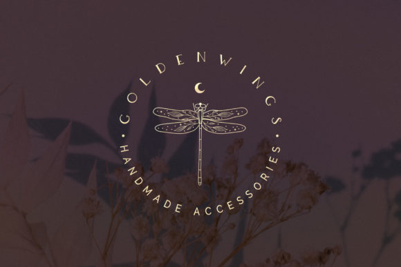 Download Golden Wings Dragonfly Premade Logos. - Logos Collection