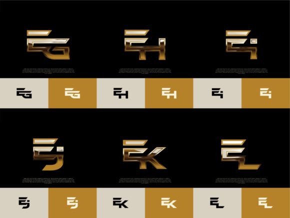 Download 6 Sets of EG-EL Initials Luxury Logos - Logos Collection