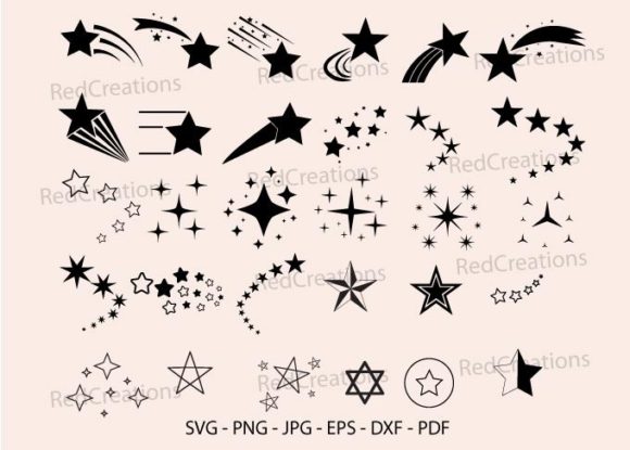 Download Stars Svg Bundle, Shooting Star, Sparkle - Star Collection
